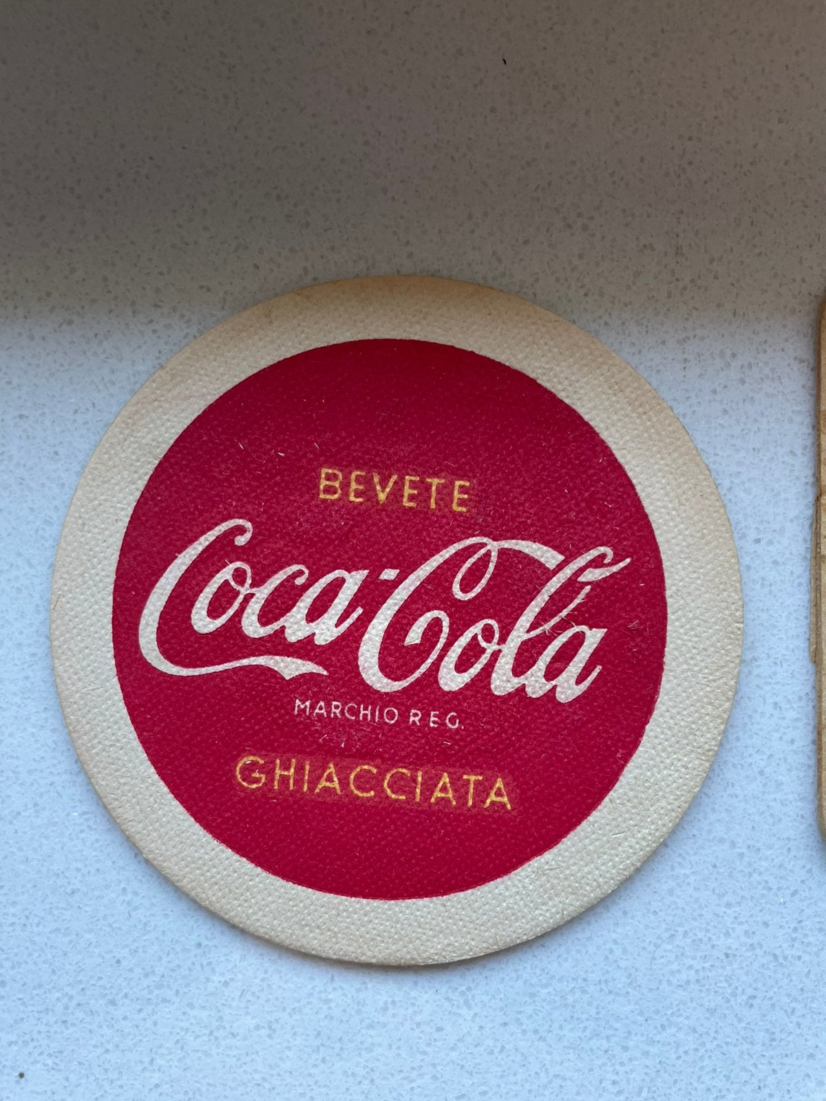 Coca Cola bevette bierviltje, Ophalen of Verzenden, Zo goed als nieuw, Gebruiksvoorwerp