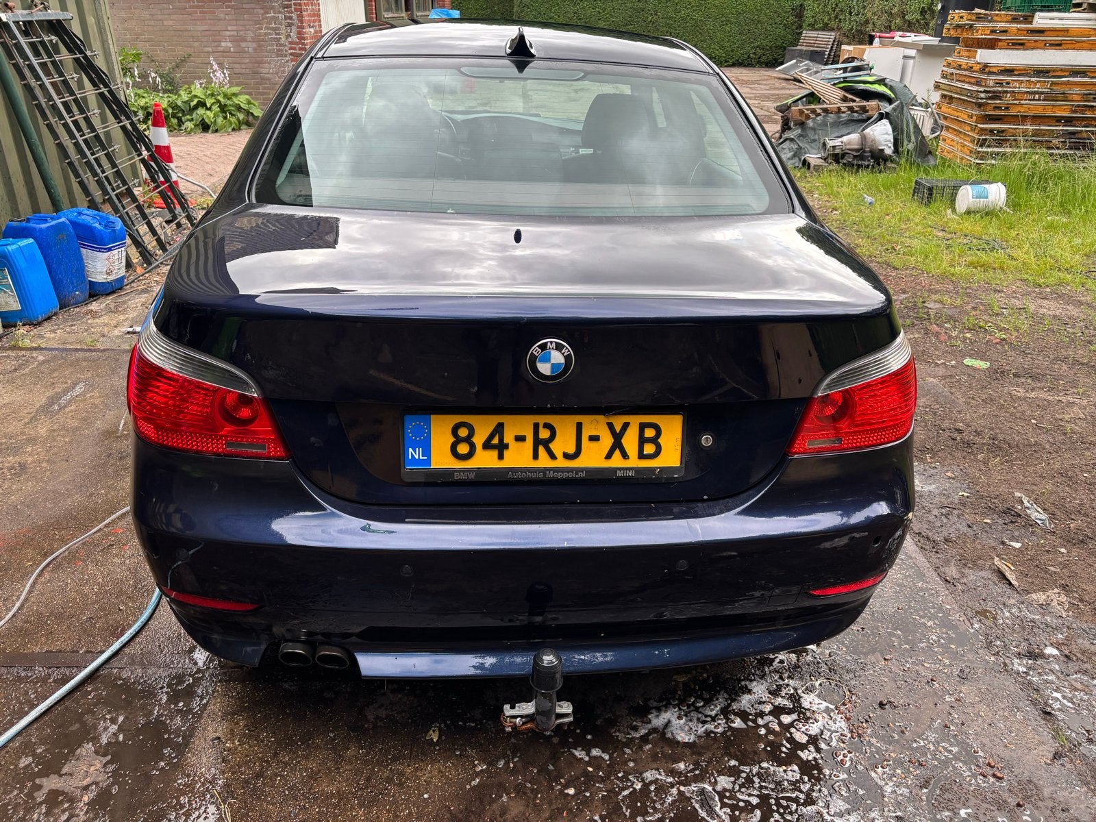 BMW 5-Serie 3.0 D 530 AUT 2004 Blauw, Auto's, Achterwielaandrijving, 2993 cc, 2000 kg, Blauw