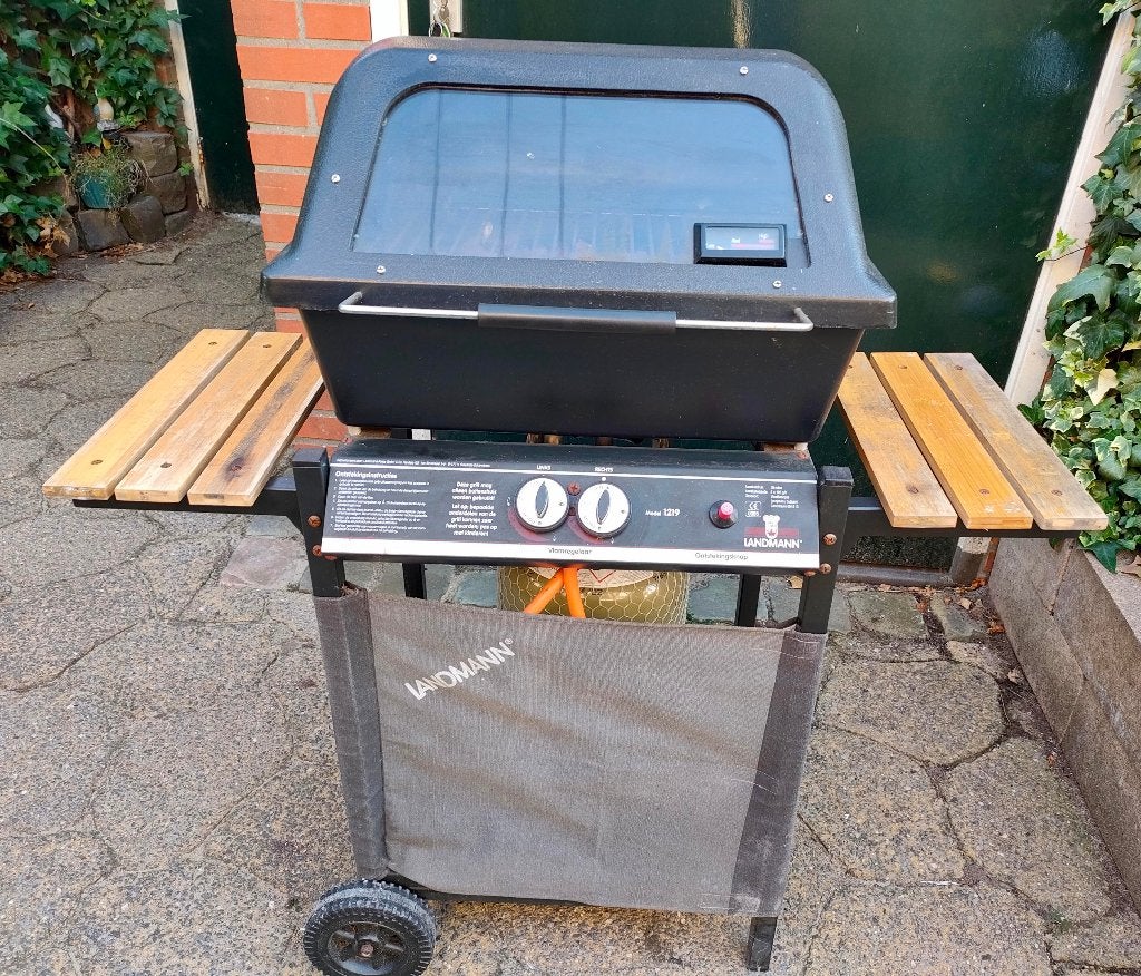 Verrijdbare Landmann gasbarbecue met gasfles, Ophalen, Gebruikt, Landmann