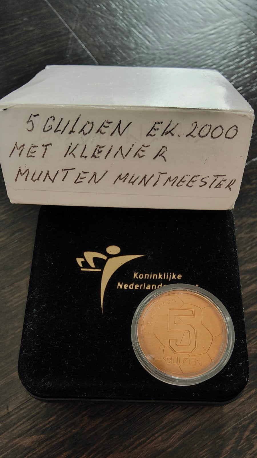 Nederland 5 gulden EK klein muntmeester teken ZELDZAAM, Ophalen of Verzenden, Koningin Beatrix, 5 gulden