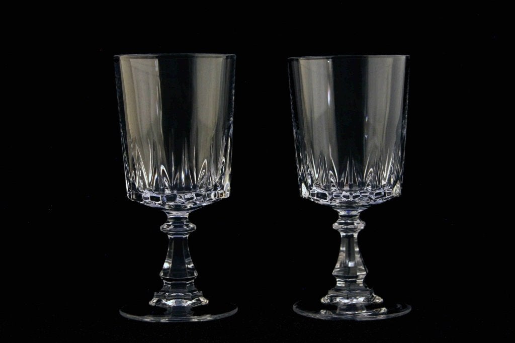 2 Cristal d’Arques – Louvre – Kristallen geslepen glazen, Verzamelen, Ophalen of Verzenden, Zo goed als nieuw, Overige typen