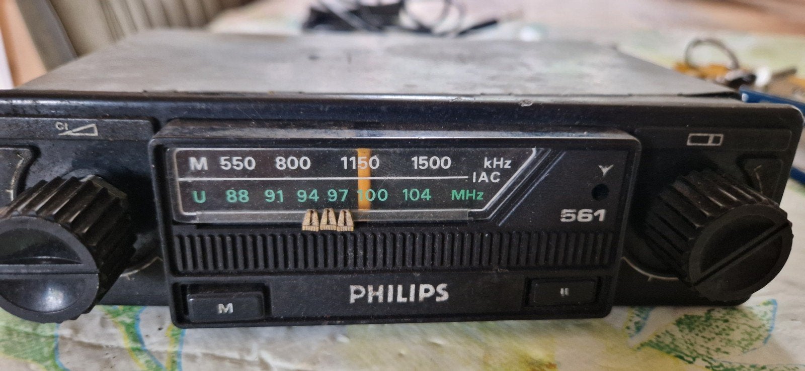 Philips 561 Autoradio - Vintage Model, Auto diversen, Ophalen of Verzenden, Gebruikt