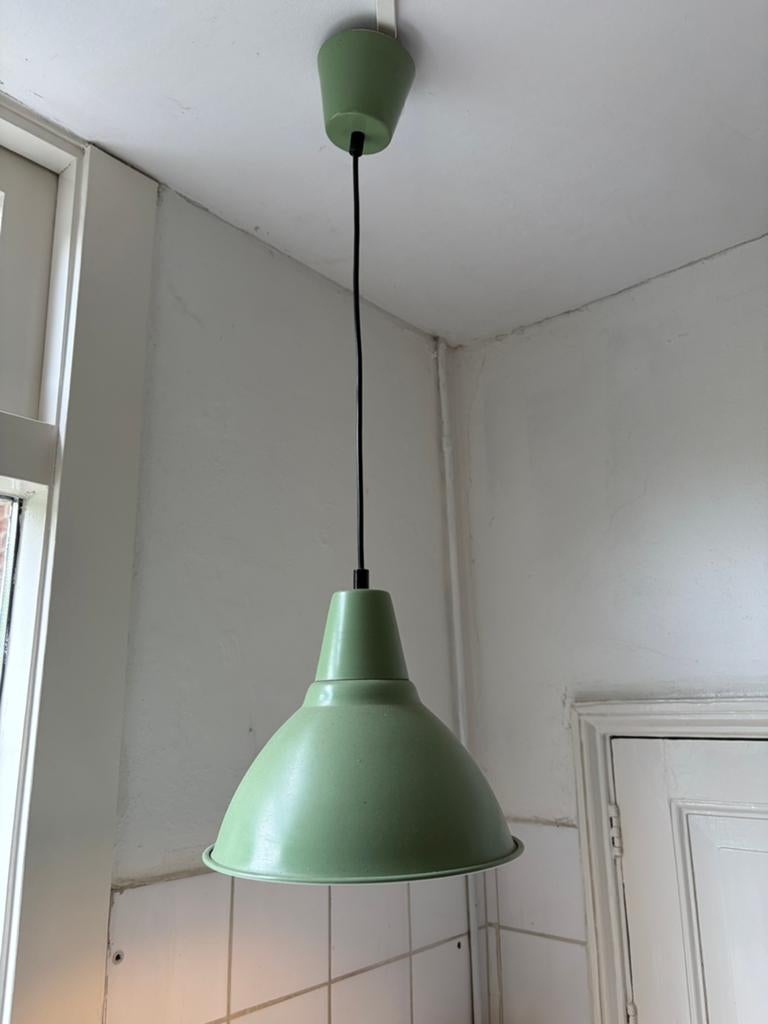 Twee vintage ikea hanglampen, Gebruikt, Ophalen of Verzenden, Vintage industrieel, Metaal