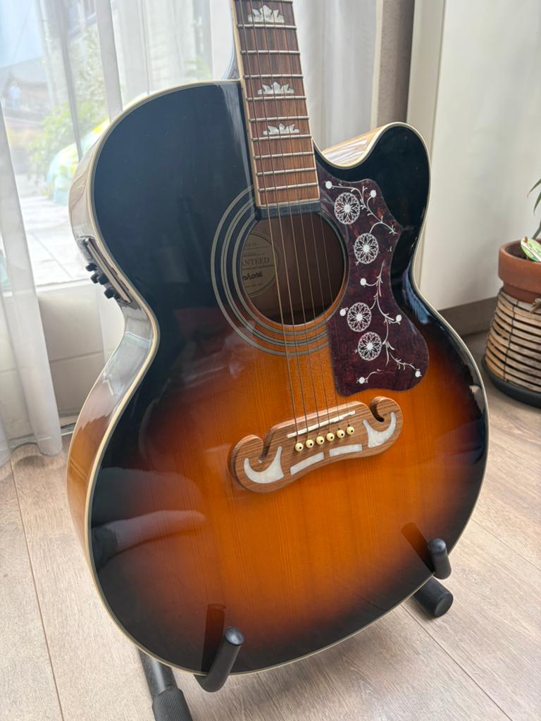 Epiphone EJ-200 sce/vs, Ophalen, Zo goed als nieuw, Western- of Steelstringgitaar
