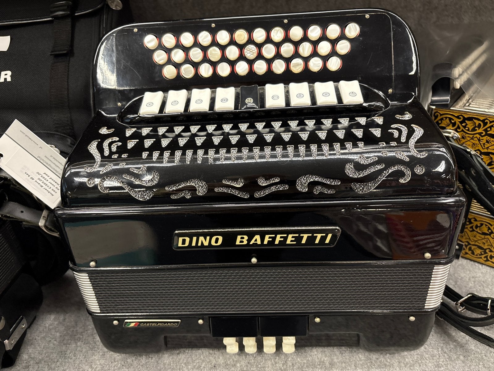 Dino Baffetti Trekzak Drie Rijer GCF - Spotprijs!, Gebruikt, Overige formaten, Knopaccordeon, Ophalen