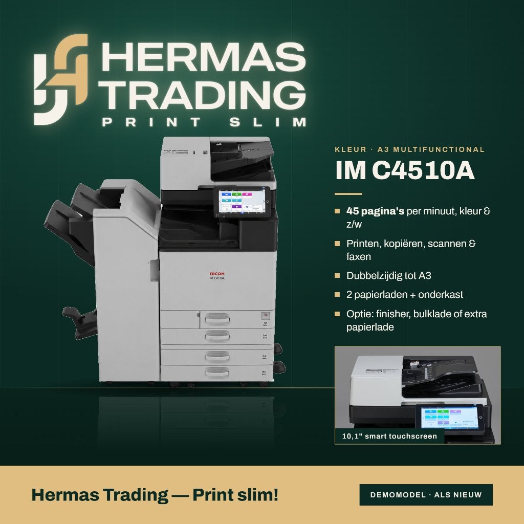 Ricoh IM C4510A – Professionele A3 Multifunctionele Printer, Ophalen, Ricoh Europe, Draadloos, Zo goed als nieuw