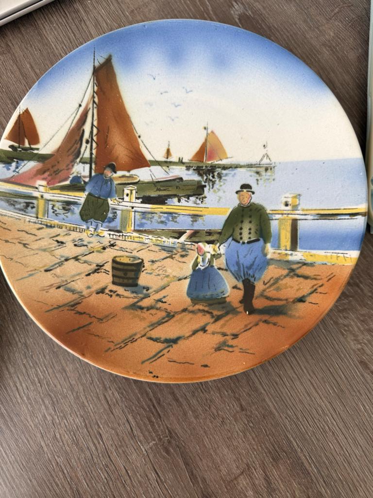 2 Vintage Wandborden Hollandse Scènes - 24 cm, Ophalen of Verzenden