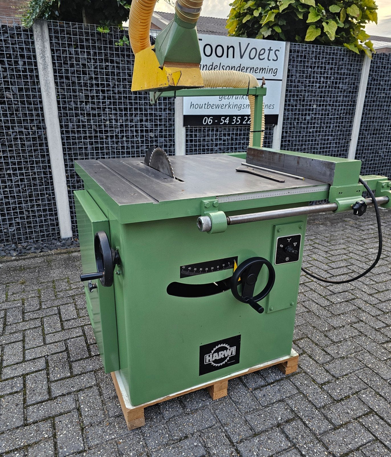 Harwi Cirkelzaag Type 130 Schuininstelbaar 7.5 PK, Ophalen, Gebruikt, Cirkelzaag, 70 mm of meer