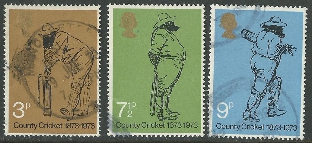 ENGELAND 1973 Cricket, Michel: 621-23, Gestempeld., Verzenden, Gestempeld