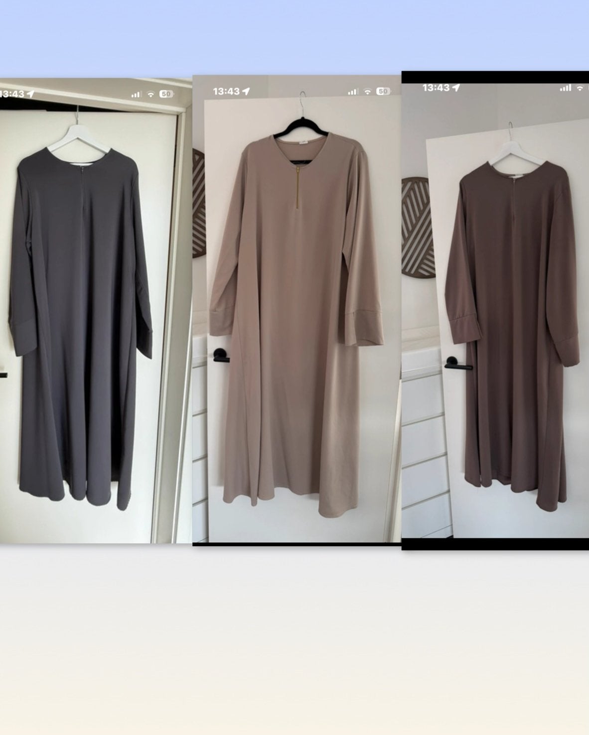 Abaya grijs beige taupe, Maat 38/40 (M), Meerkleurig, Nieuw, Ophalen of Verzenden