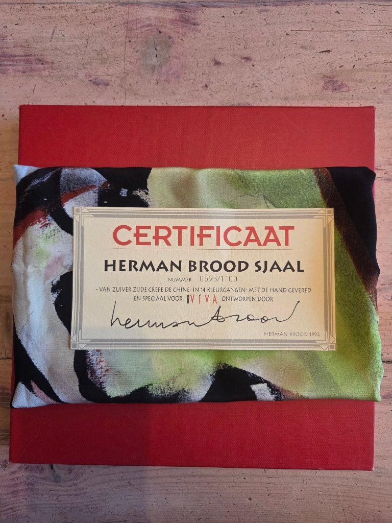 Herman Brood shawl 1992 (puur zijde) + echtheidscertificaat, Verzamelen, Ophalen, Nieuw