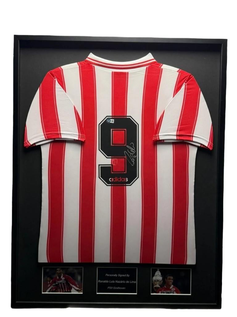 Ronaldo Lima PSV Eindhoven 95/96 ingelijst thuis shirt, Verzamelen, Soccersignings.nl, Shirt, PSV, Nieuw