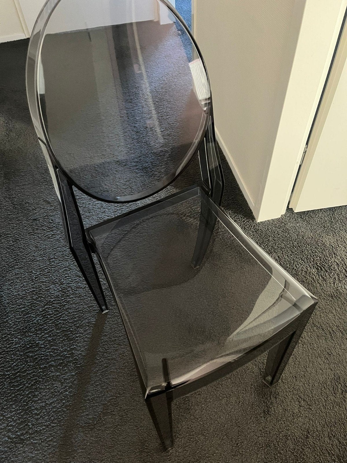 4 Kartell Louis Ghost stoelen - Zo goed als nieuw, Kunststof, Overige kleuren, Modern, Klassiek, Design, Ophalen of Verzenden