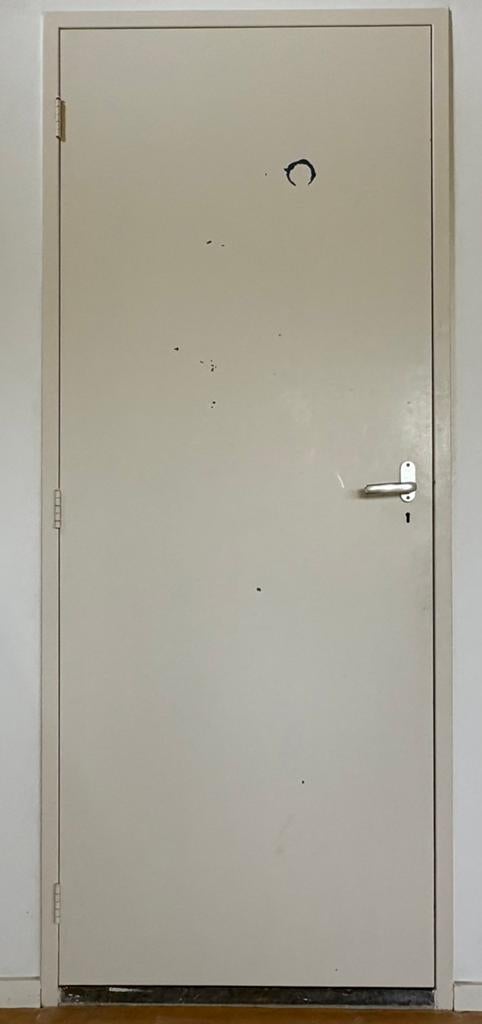 Diverse stalen kozijnen met deuren (77,5x200cm, 82x200cm), Gebruikt, Minder dan 80 cm, Binnendeur, Ophalen of Verzenden