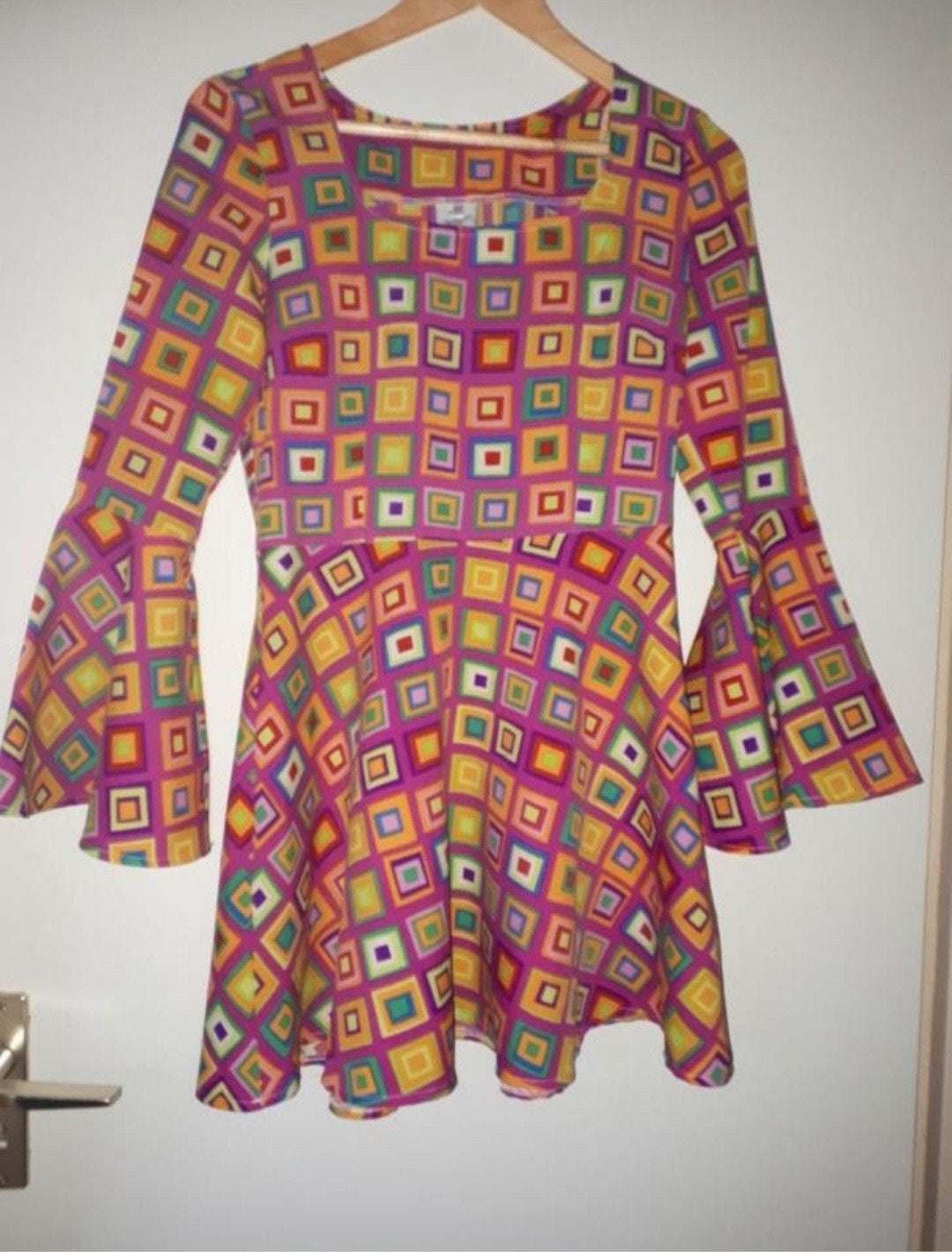 Flower Power jurk maat 34, Kleding | Dames, Ophalen of Verzenden, Zo goed als nieuw, Maat 34 (XS) of kleiner, Carnaval