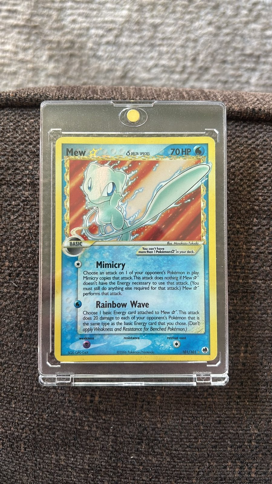 Mew Gold Star #101 Dragon Frontiers Pokémon Kaart, Hobby en Vrije tijd, Verzamelkaartspellen | Pokémon, Ophalen, Gebruikt, Losse kaart