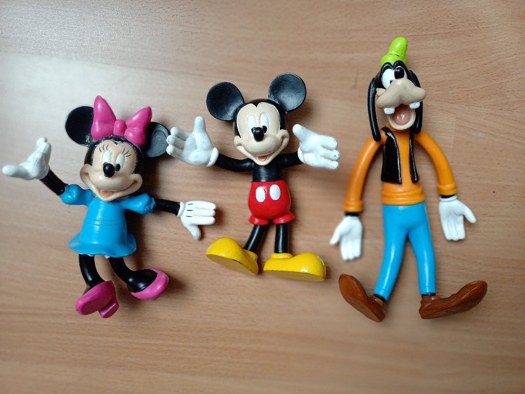 Minnie Mouse - Mickey Mouse - Goofy - Walt Disney poppetjes, Verzamelen, Poppetjes en Figuurtjes, Ophalen, Zo goed als nieuw