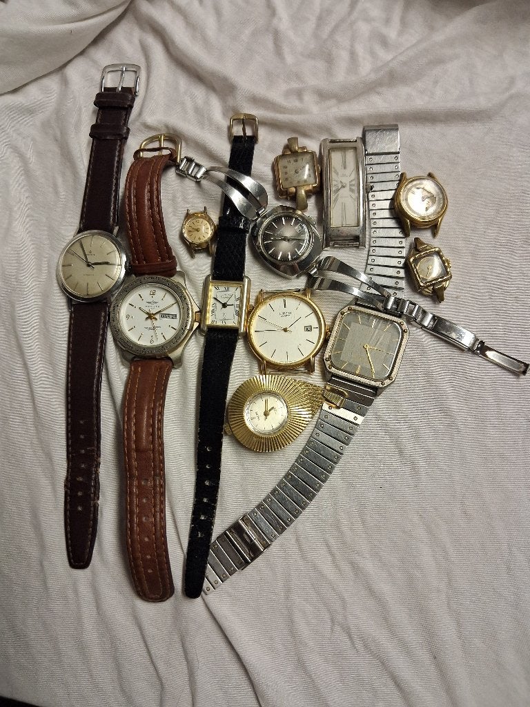 oude horloges, Sieraden, Tassen en Uiterlijk, Overige materialen, Verzenden, 1960 of later, Met bandje