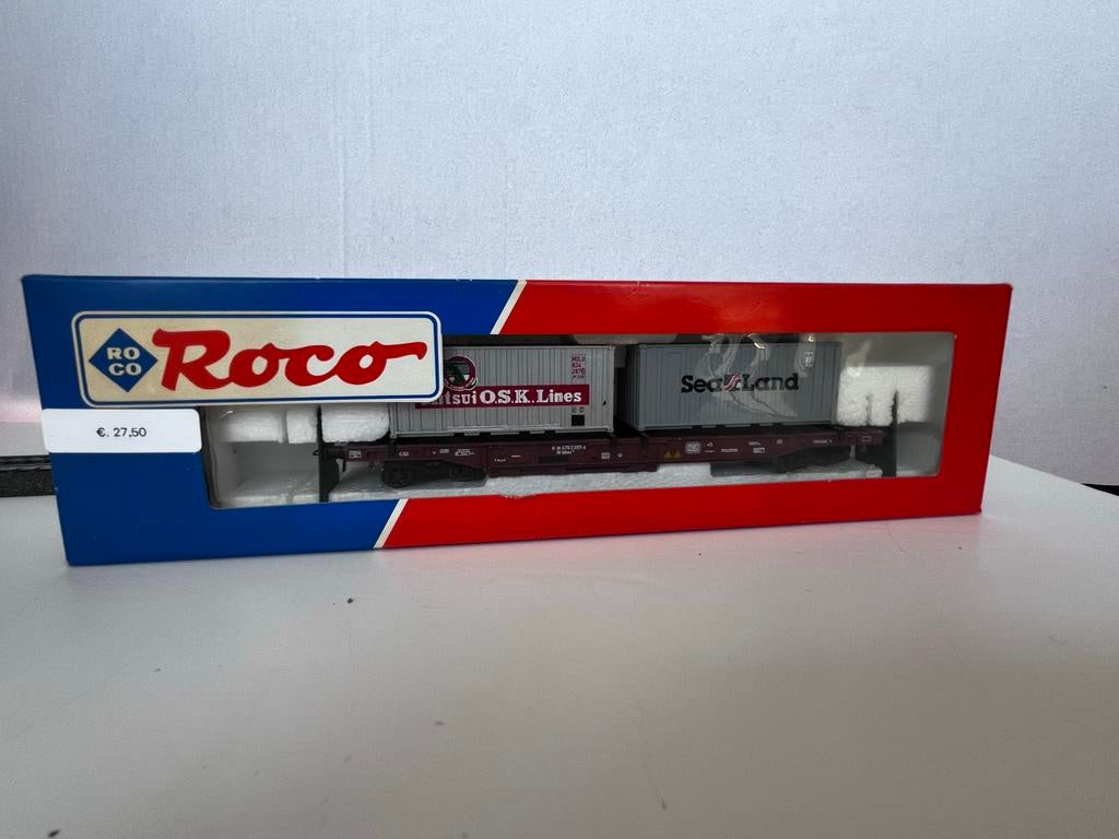 Roco container wagen nr.46378 in ovp, Gelijkstroom, Wagon, Ophalen of Verzenden, Zo goed als nieuw