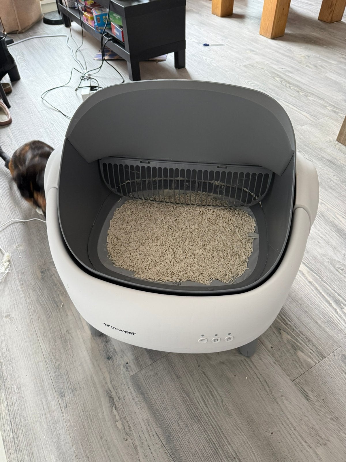 Automatische kattenbak, Dieren en Toebehoren, Ophalen, Zelfreinigend, Zo goed als nieuw, Open