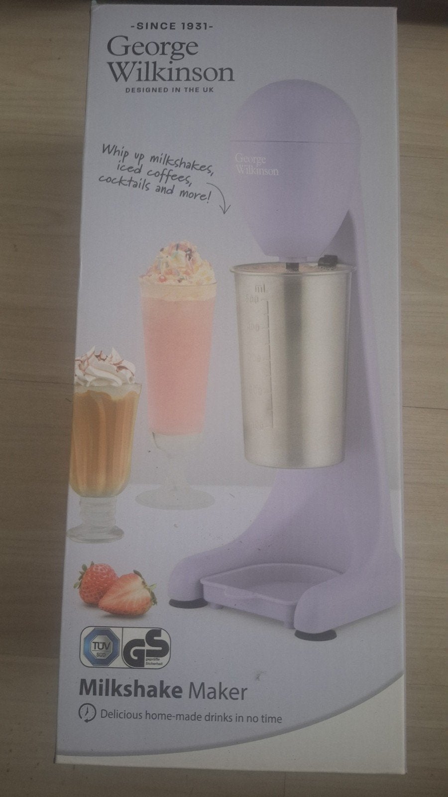 Milkshake maker lila nieuw in doos., Minder dan 1 liter, Ophalen of Verzenden, Nieuw, 2 snelheden