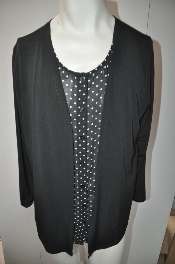 RST74 Laura Kent Shirt maat 46 Zwart Wit, Kleding | Dames, Overige kleuren, Zo goed als nieuw, Laura Kent, Shirt of Top