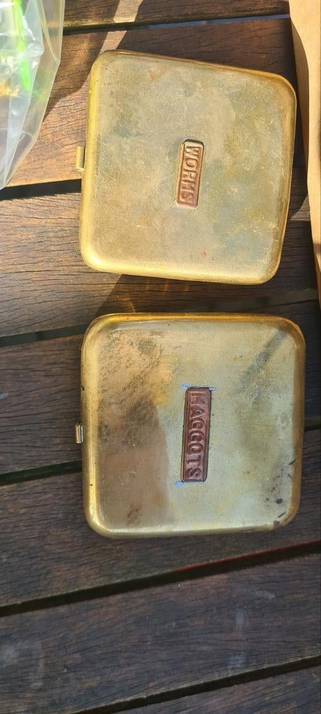 Vintage messing aas bakjes voor maden en wormen, Ophalen of Verzenden, Nieuw