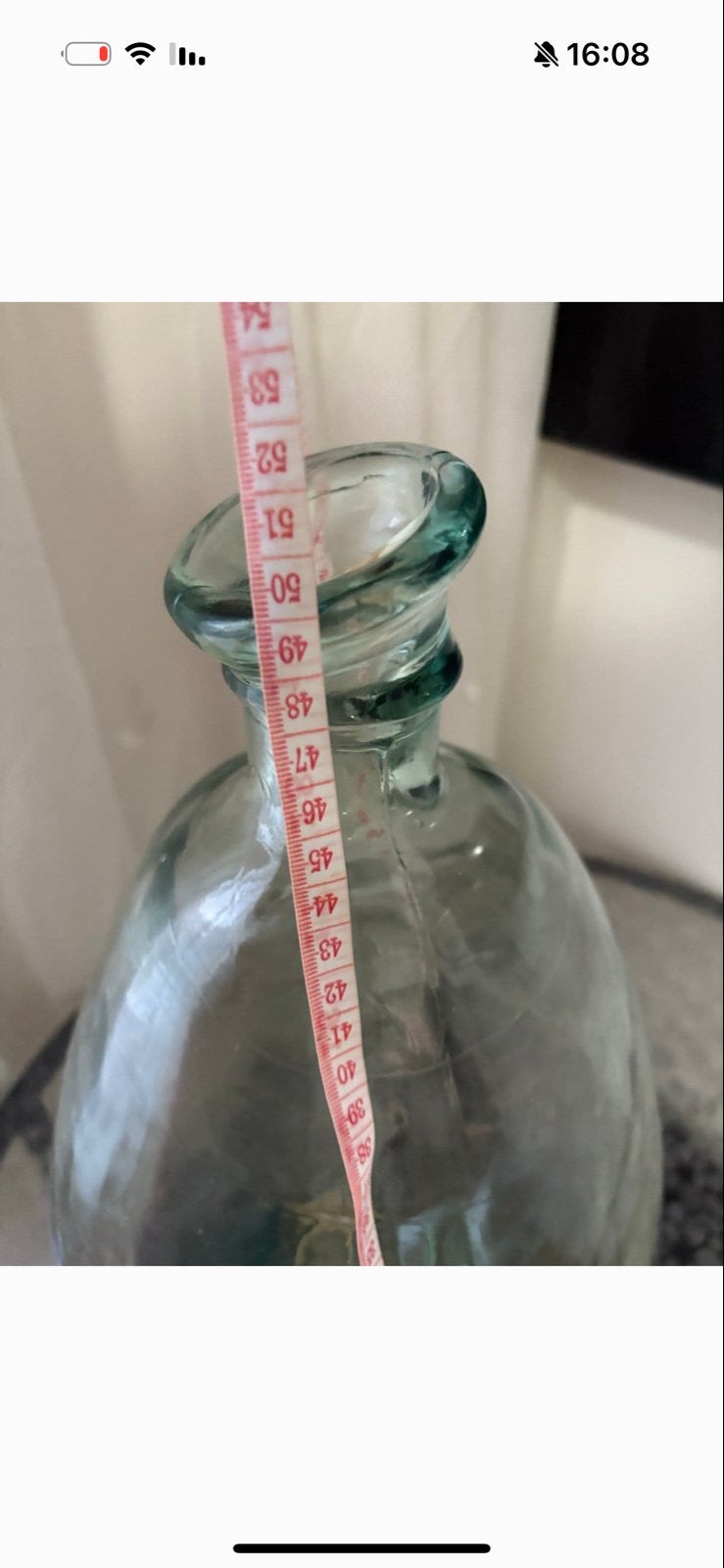 Grote glazen fles / vaas - 50cm hoog, Ophalen