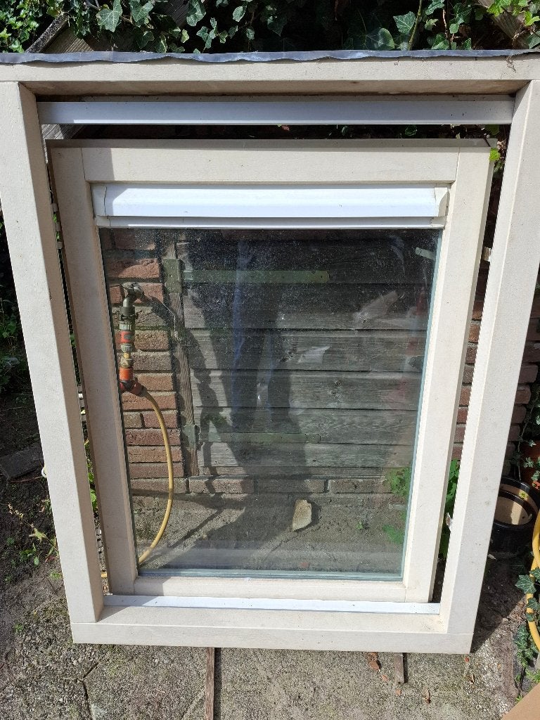hardhouten kozijnen  met thermopaneglas  T.E.A.B, Doe-het-zelf en Verbouw, Ophalen, Gebruikt, Raamkozijn, 150 tot 225 cm