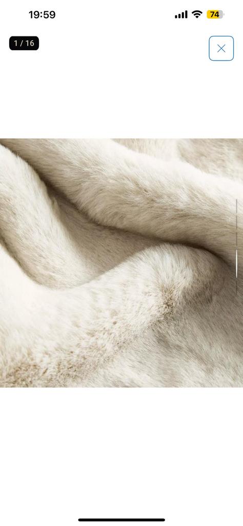 Faux Fur Throw - OYSTER WHITE|- white / 140 x 190 cm, Huis en Inrichting, Woonaccessoires | Plaids en Woondekens, Nieuw, Ophalen of Verzenden