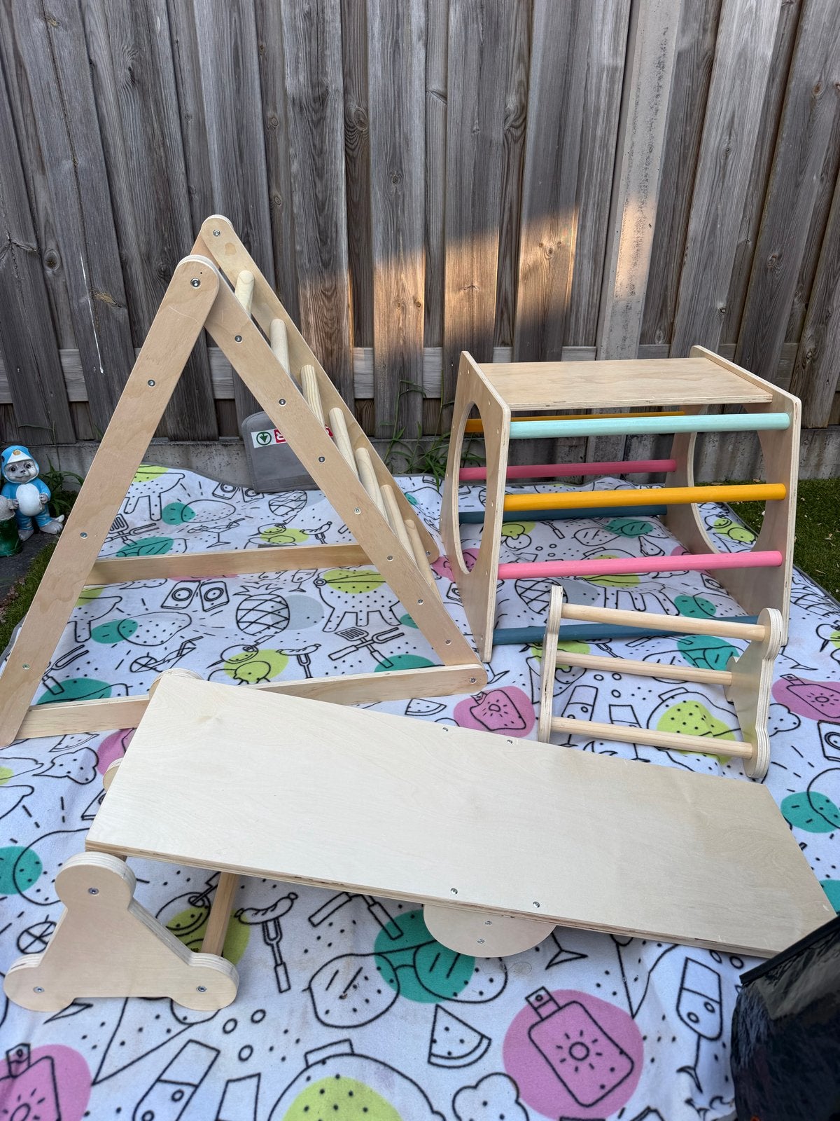 Houten speelset voor klimmen en klauteren - Ophalen, Ophalen, Gebruikt, Klimwand