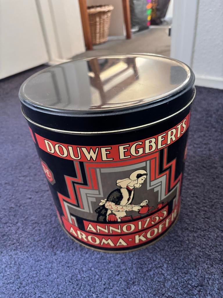 Groot Douwe Egberts blik - Anno 1753 Aroma-Koffie, Verzamelen, Blikken, Ophalen of Verzenden, Zo goed als nieuw, Koffie, Douwe Egberts