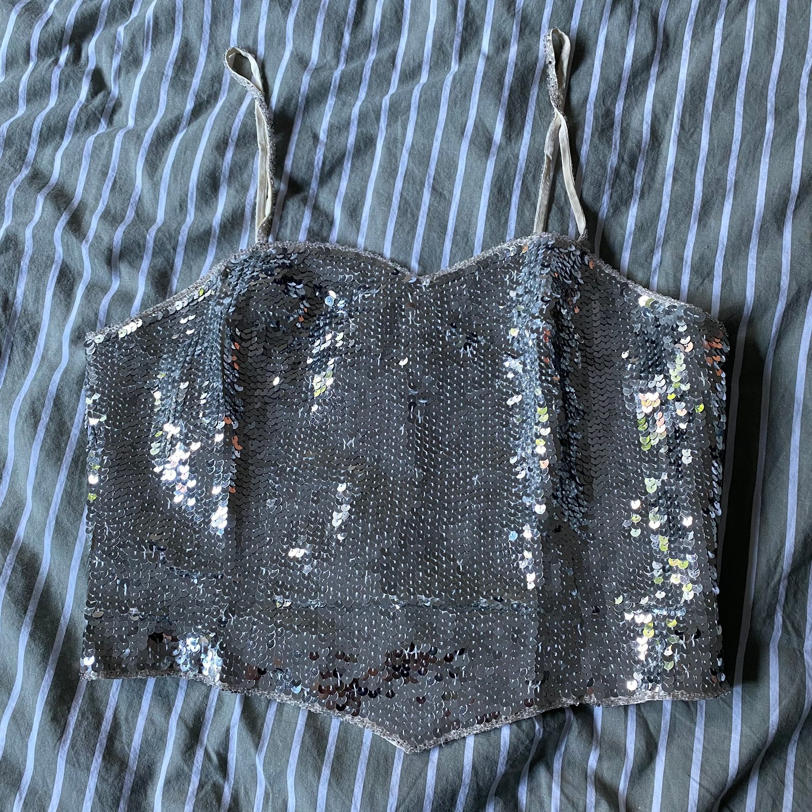 Super gave vintage top van Momm Design maat 36, Verzenden, Zo goed als nieuw, Zilver, Maat 36 (S)