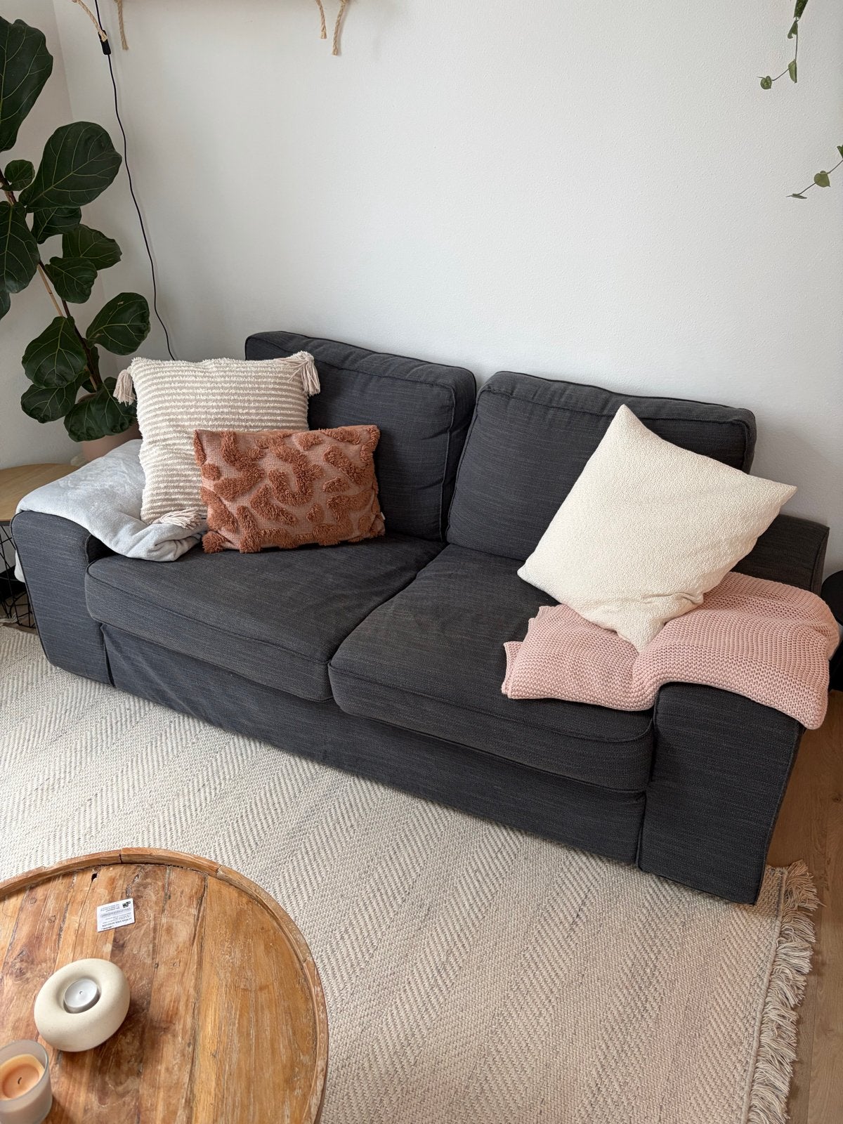 IKEA KIVIK 2-zitsbank - antraciet, Huis en Inrichting, Gebruikt, 150 tot 200 cm, Tweepersoons, 75 tot 100 cm