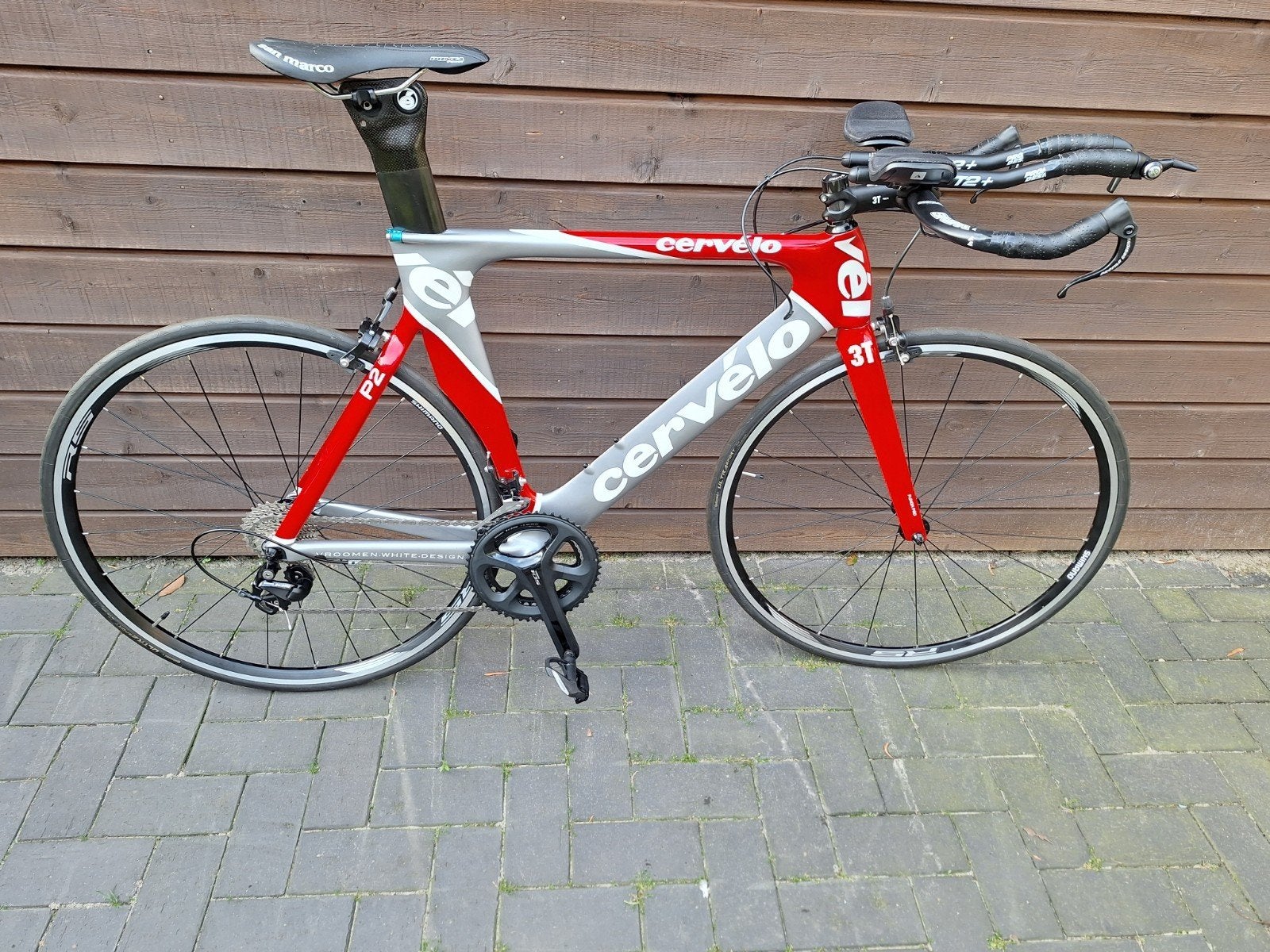 Cervélo 3T Carbon Triathlonfiets Shimano 105 Maat 54, 28 inch, Velgrem, Zo goed als nieuw, Meer dan 20 versnellingen