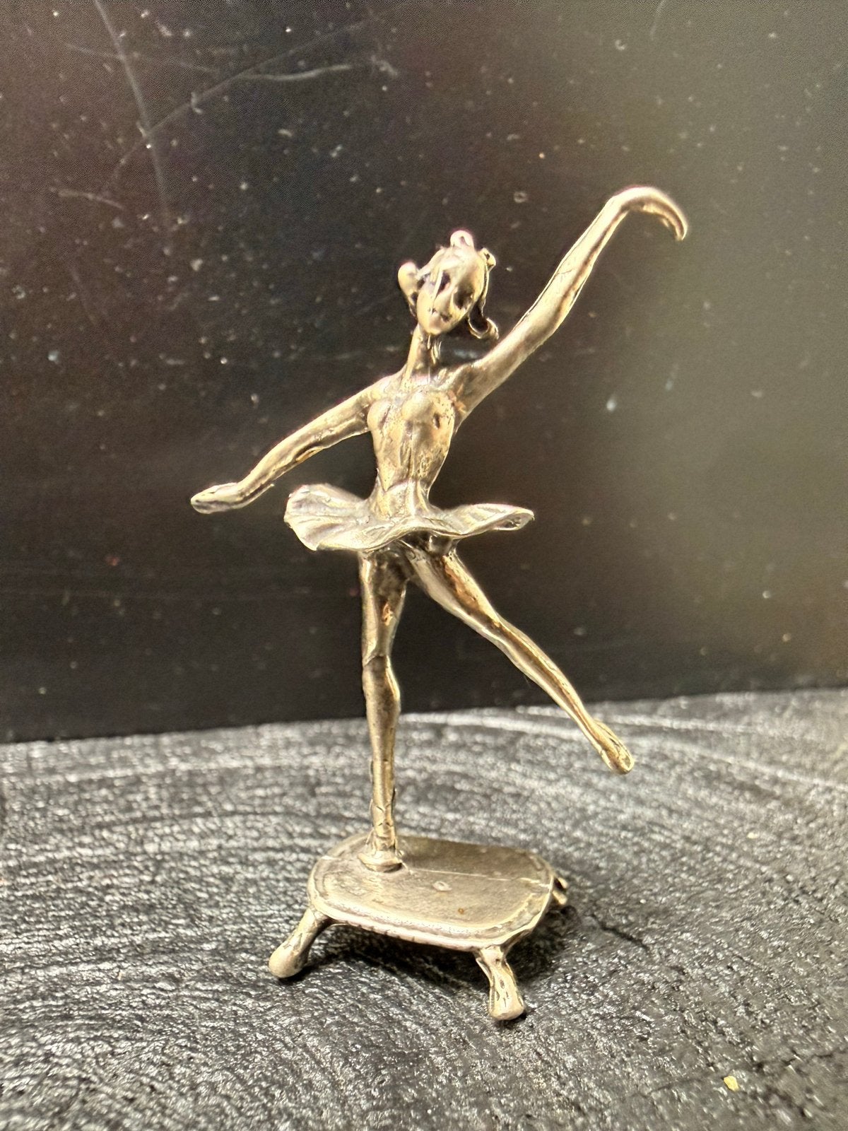 Zilveren Ballerina Beeldje - Elegant Dansfiguur (800), Verzenden, Zilver