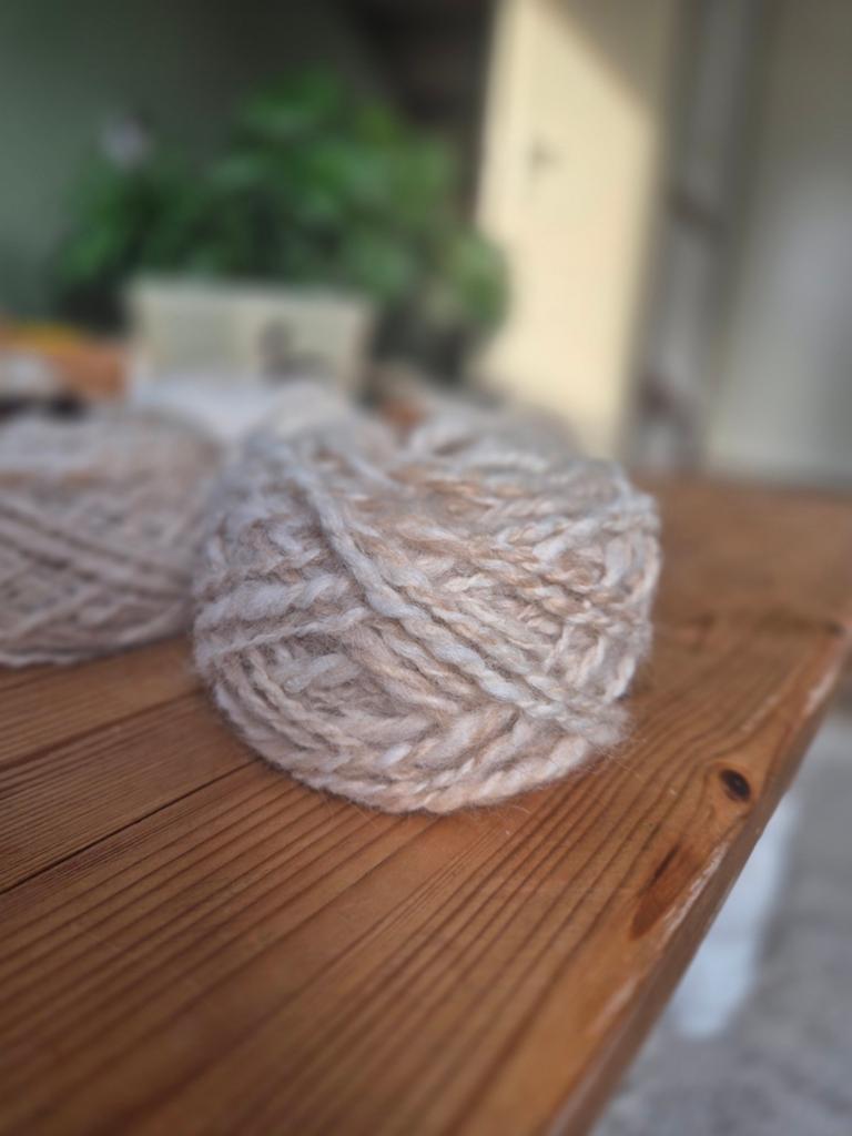 Handgesponnen 100% alpaca wol, Verzenden, Nieuw, Breien of Haken, Wol of Garen