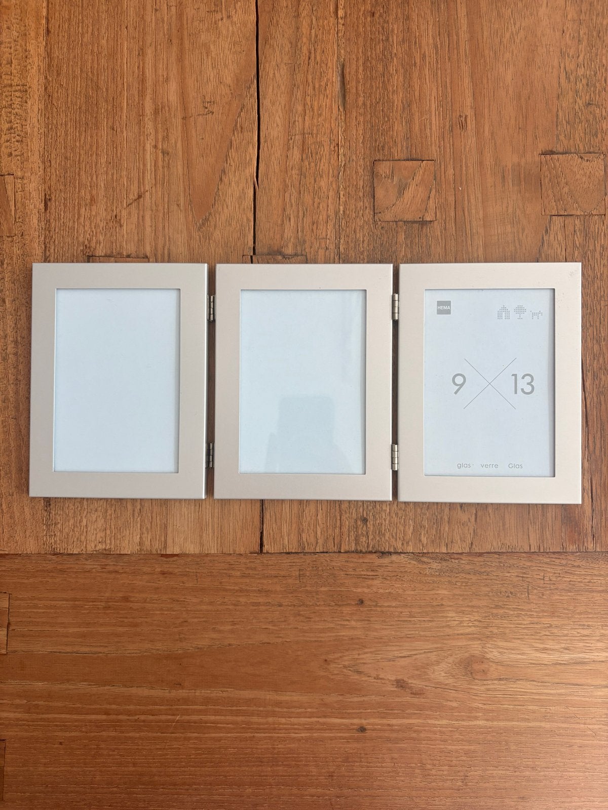 HEMA Fotolijst 3-luik voor foto's 9x13 cm, Ophalen of Verzenden, Zo goed als nieuw, Kunststof