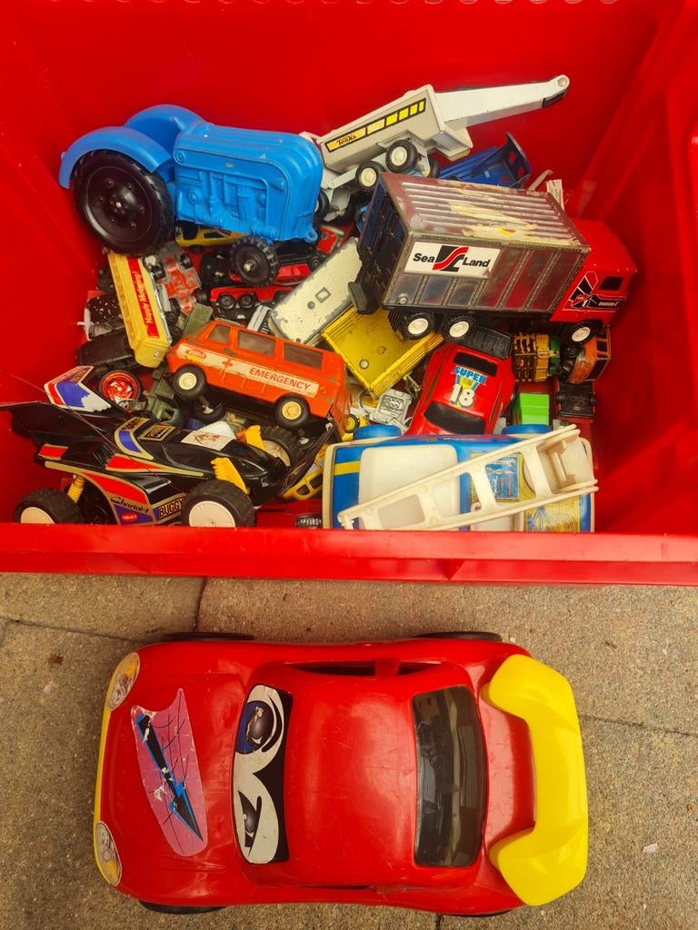 Krat  vol auto's  Tonka, Dinky toys, matchbox, days gone, Ophalen of Verzenden