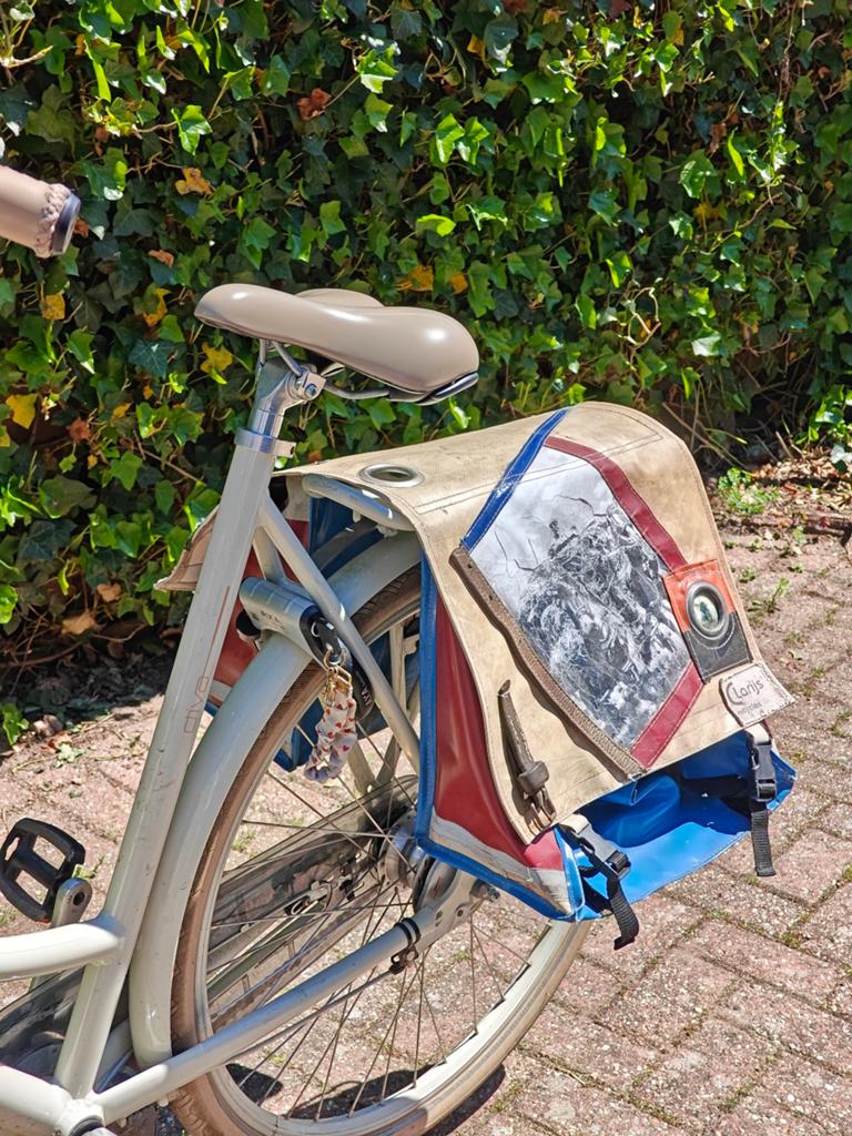 Unieke Clarijs Fietstas van Gerecycled Zeilstof, Fietsen en Brommers, Ophalen of Verzenden, Gebruikt, Clarijs
