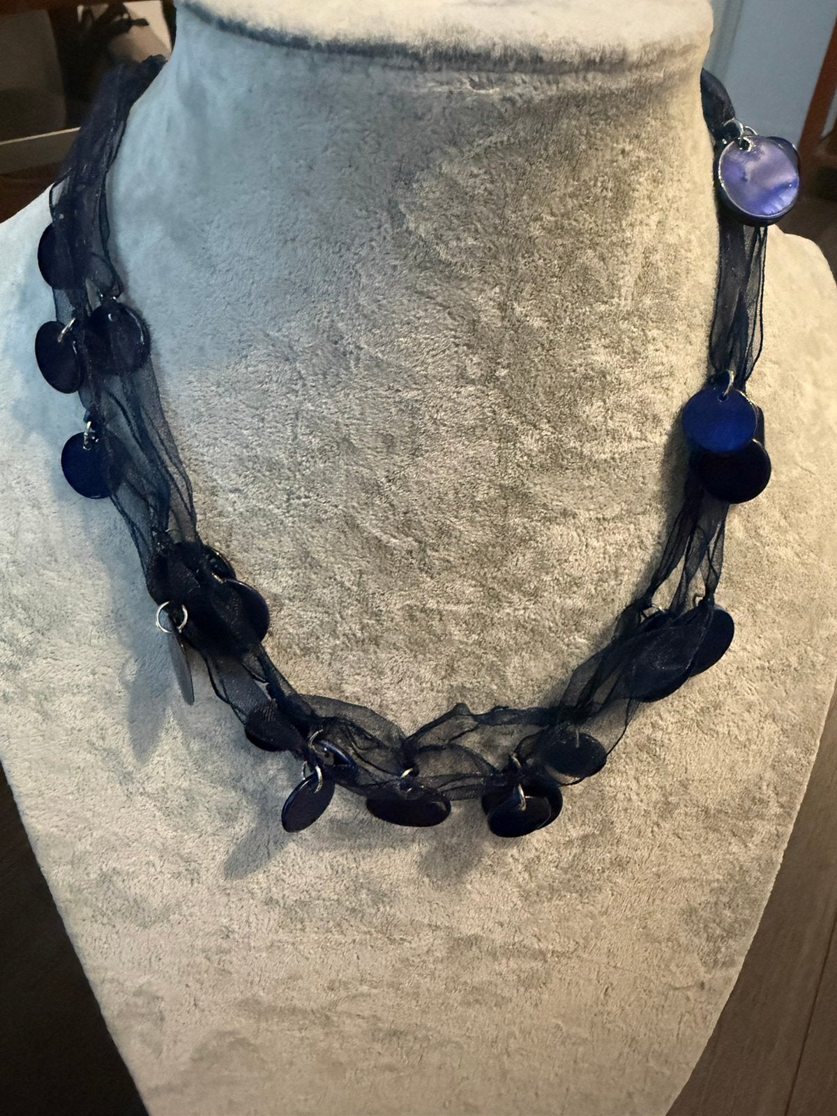 Partij 8 stuks mooie kettingen blauw 4/3, Sieraden, Tassen en Uiterlijk, Kettingen, Nieuw, Overige materialen, Blauw, Ophalen of Verzenden