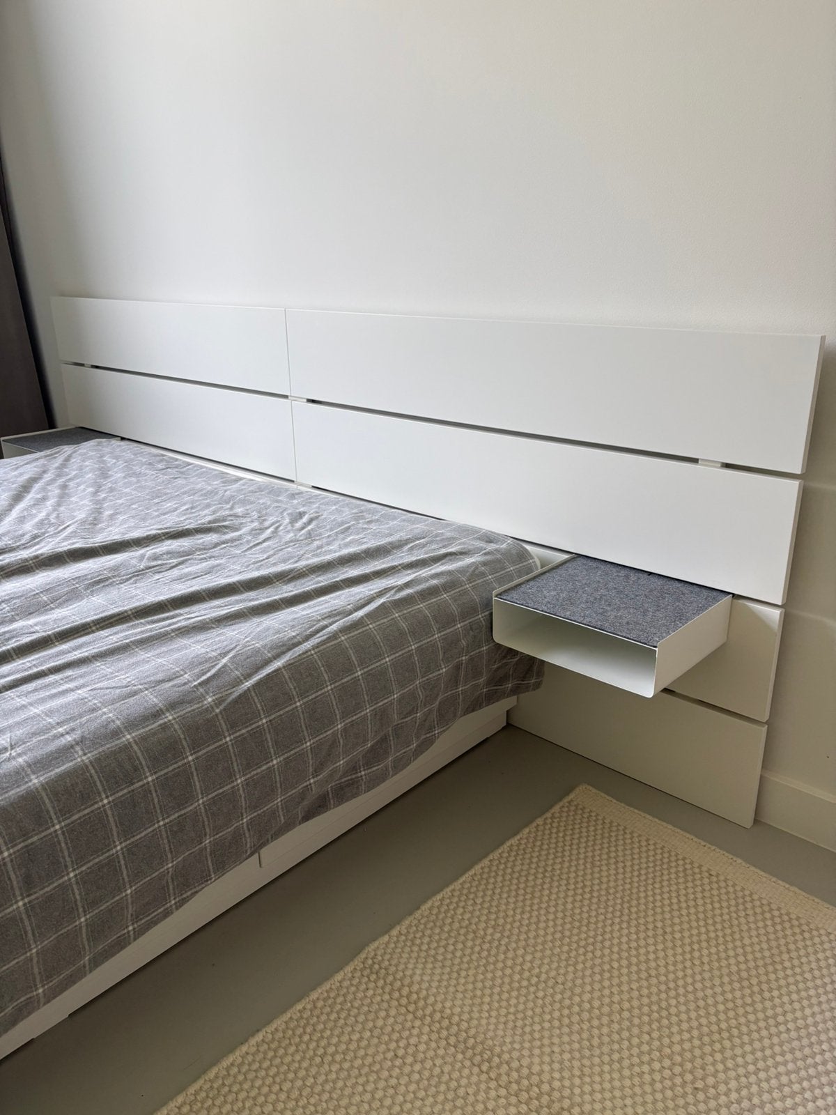 Ikea Nordli Headboard White, Huis en Inrichting, Slaapkamer | Stapelbedden en Hoogslapers, Ophalen, Zo goed als nieuw, Eenpersoons