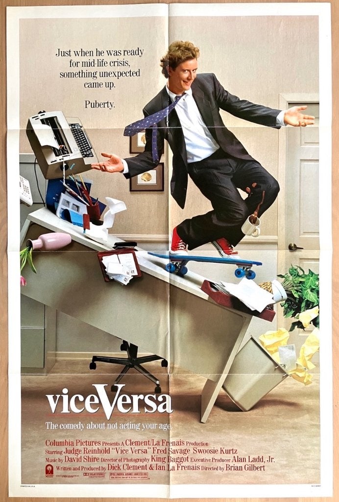 Vice Versa (1988) - Originele filmposter, Verzamelen, Ophalen of Verzenden, Zo goed als nieuw, A1 t/m A3, Film en Tv