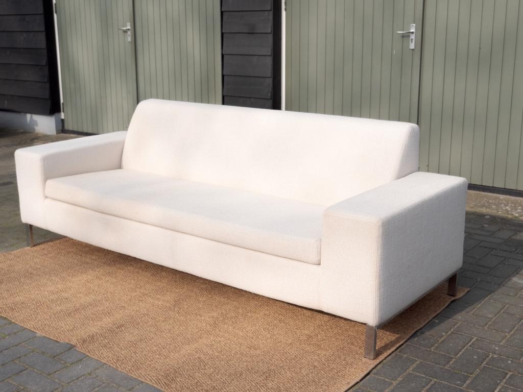 Gelderland 7610 | 3-zits Design bank crème | Jan des Bouvrie, Gebruikt, Driepersoons, 75 tot 100 cm, Ophalen of Verzenden