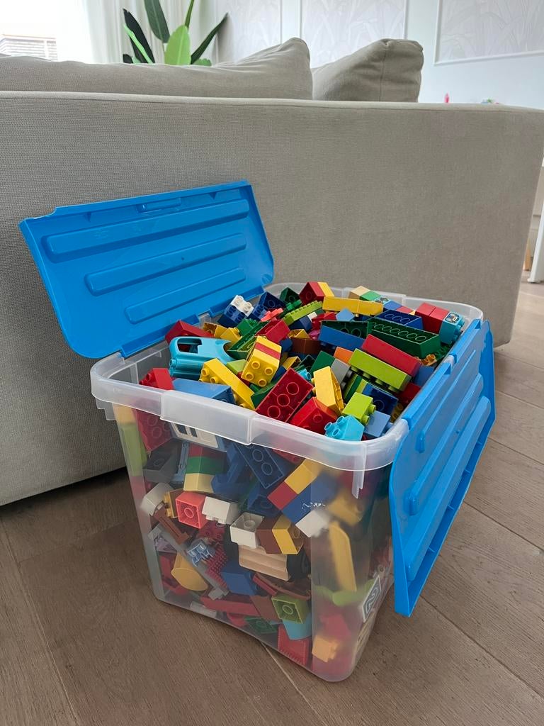 Grote bak met Duplo, Ophalen, Zo goed als nieuw