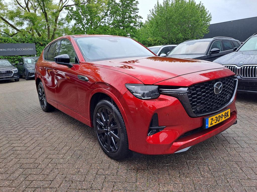 Mazda CX-60 2.5 e-SkyActiv PHEV Homura | LEER | HEAD-UP | CA, Auto's, Automaat, 12 maanden, Gebruikt, 4 cilinders