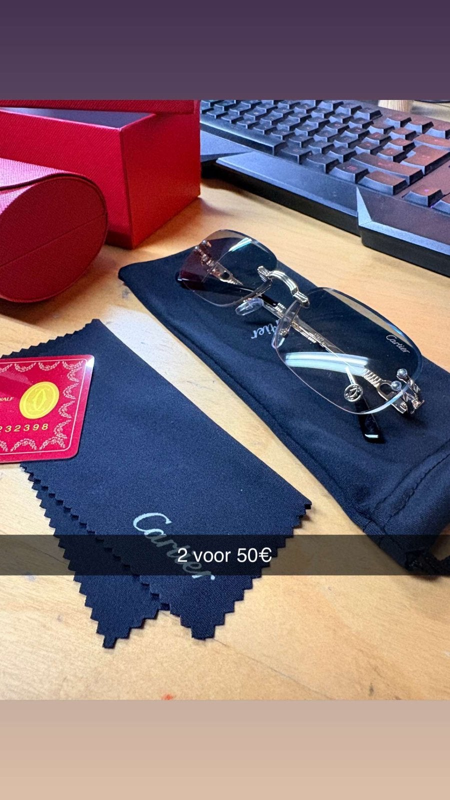 Cartier bril getint, Ophalen of Verzenden, Nieuw, Bril