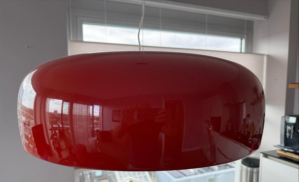 Flos - Smithfield S hanglamp - Rood - Ø 60 cm, Ophalen of Verzenden, Zo goed als nieuw, Metaal, Minder dan 50 cm