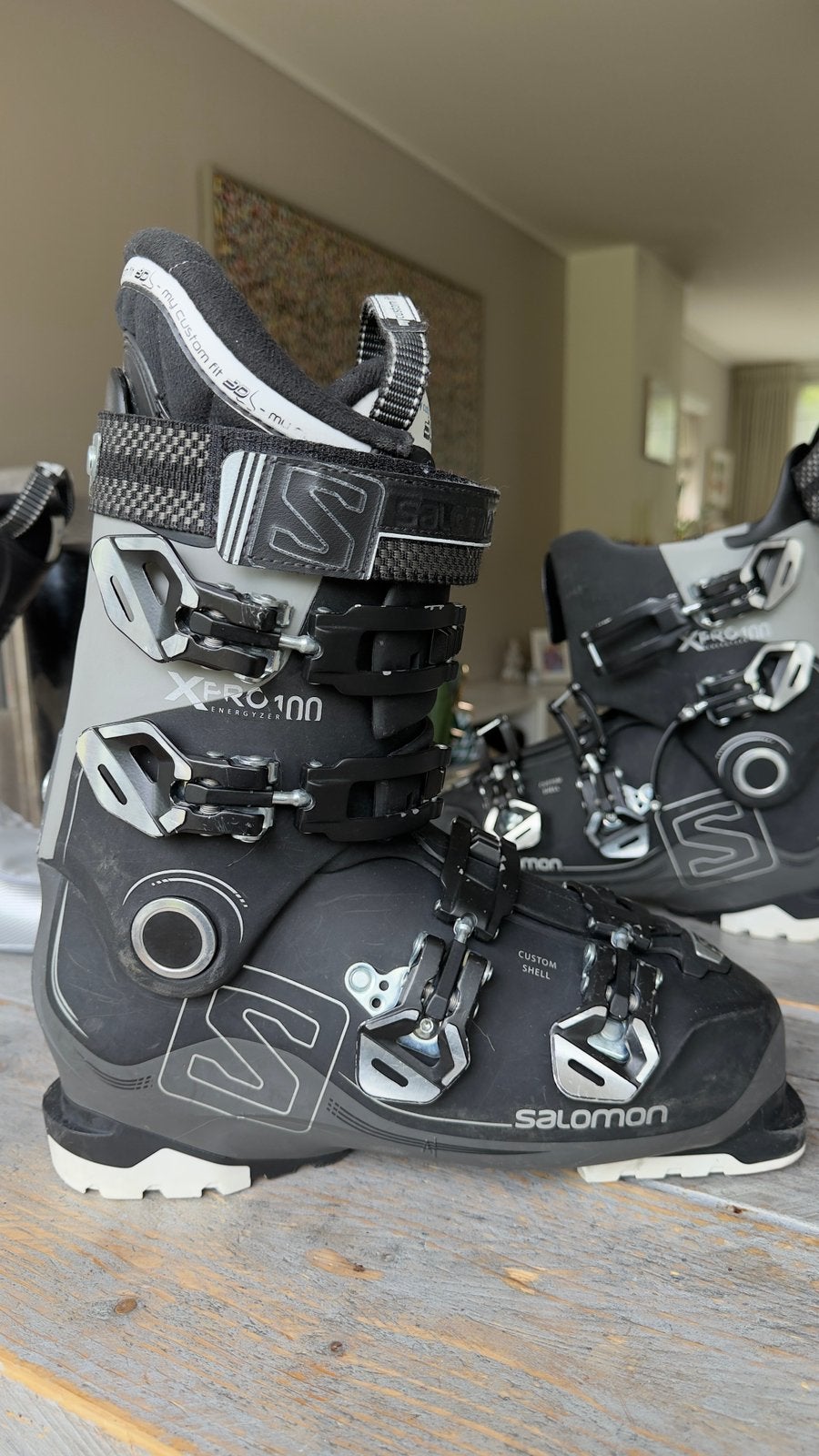 Salomon X Pro 100 Energyzer skischoenen maat 27/27.5 (EU 43), Sport en Fitness, Skiën en Langlaufen, 160 tot 180 cm, Gebruikt