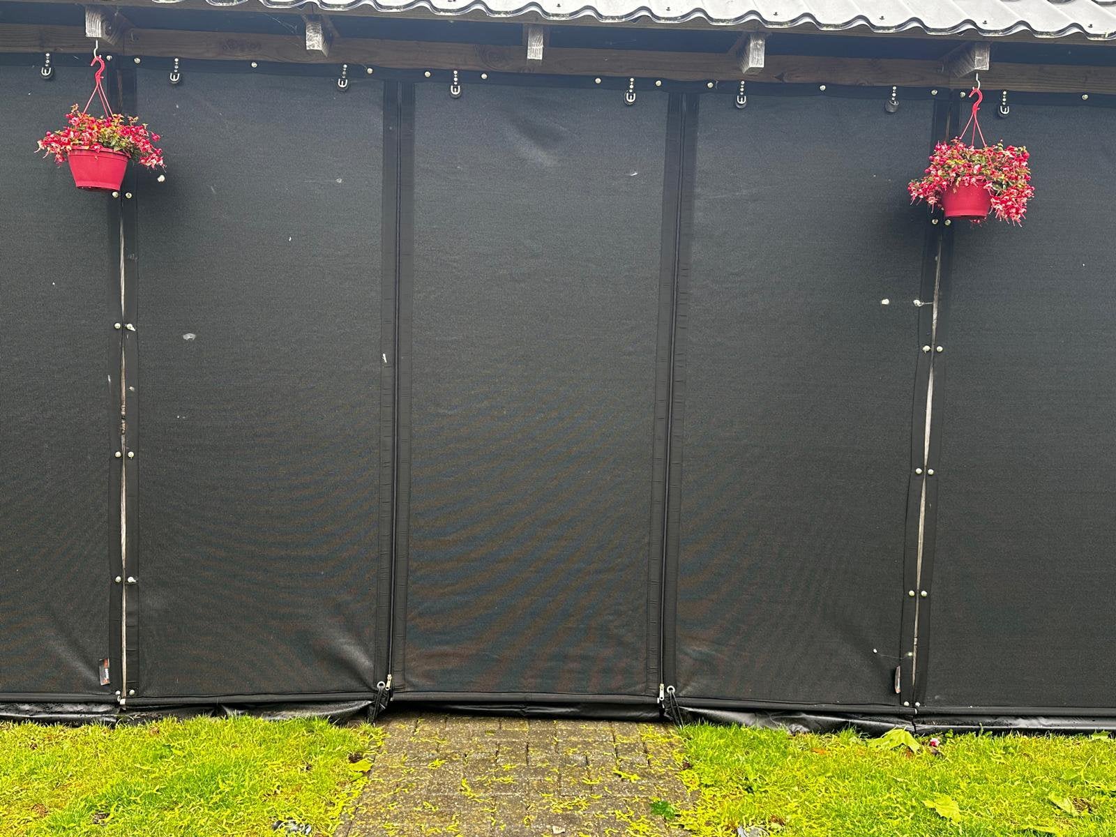 Schaduw Winddoeken voor Overkapping of Veranda, Ophalen, Zo goed als nieuw, 200 cm of meer, 150 tot 200 cm